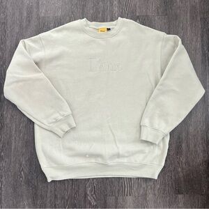 Dime Classic Logo 100% Heavyweight Cotton Crewneck Sweatshirt in Bone
